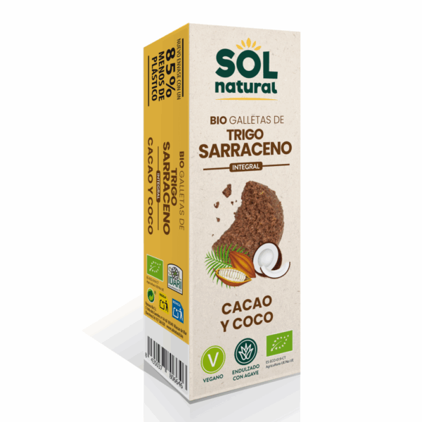 Galletas de trigo sarraceno con coco y cacao bio 175g